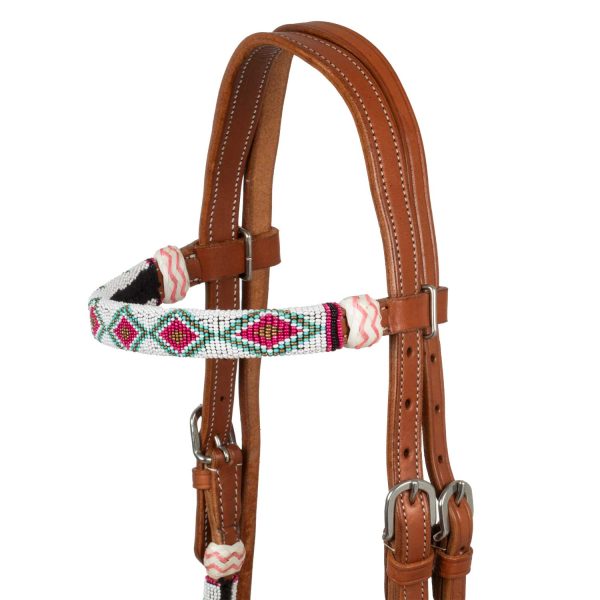 BEADED BOSAL BRIDLE WITH COTTON MECATE REINS - immagine 3