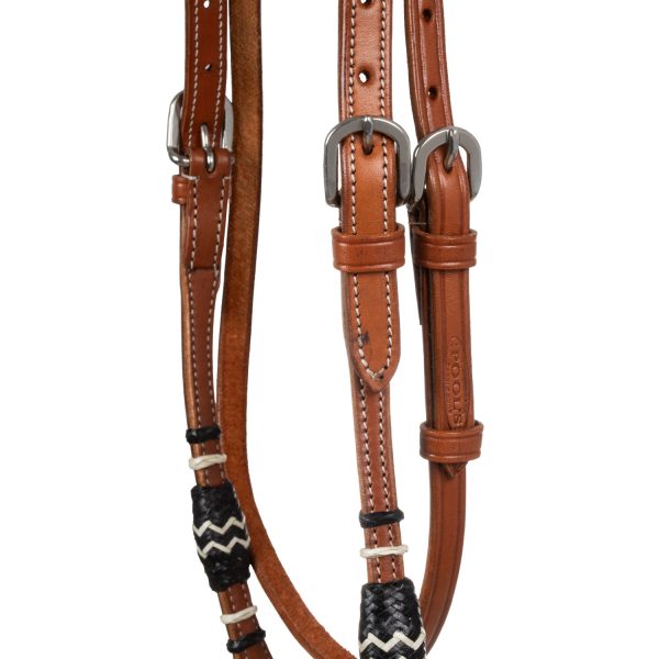 BICOLOR BOSAL SET WITH HORSEHAIR MECATE REINS - immagine 4