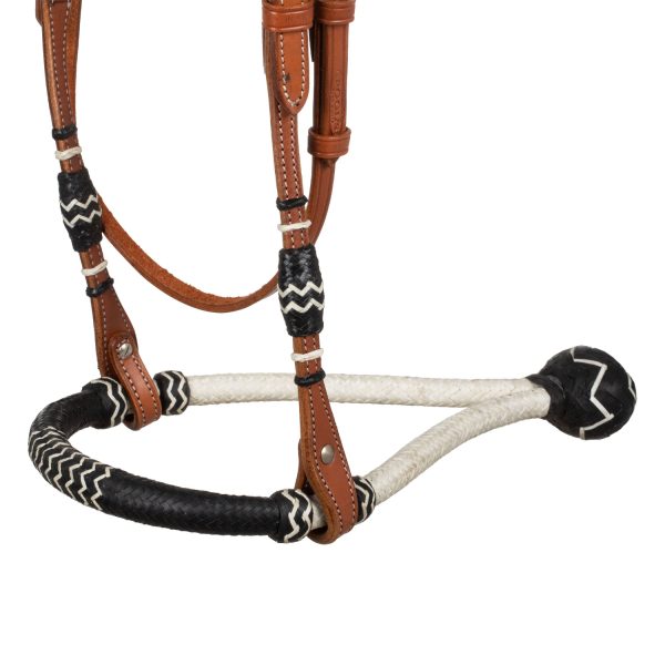 BICOLOR BOSAL SET WITH HORSEHAIR MECATE REINS - immagine 5