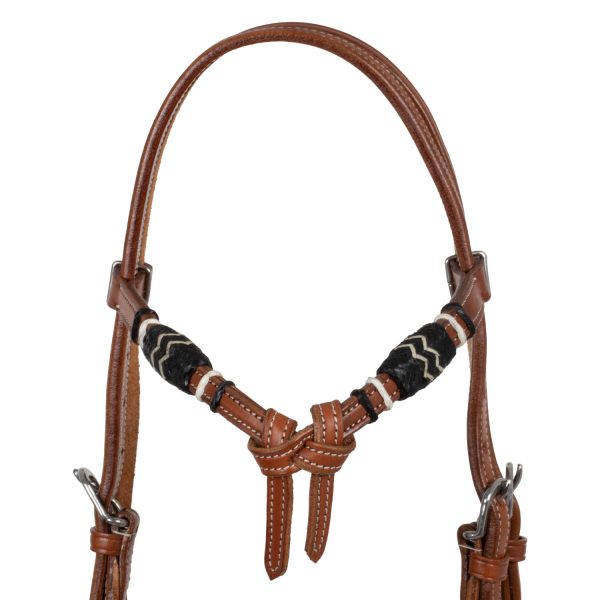 BICOLOR BOSAL SET WITH HORSEHAIR MECATE REINS - immagine 6