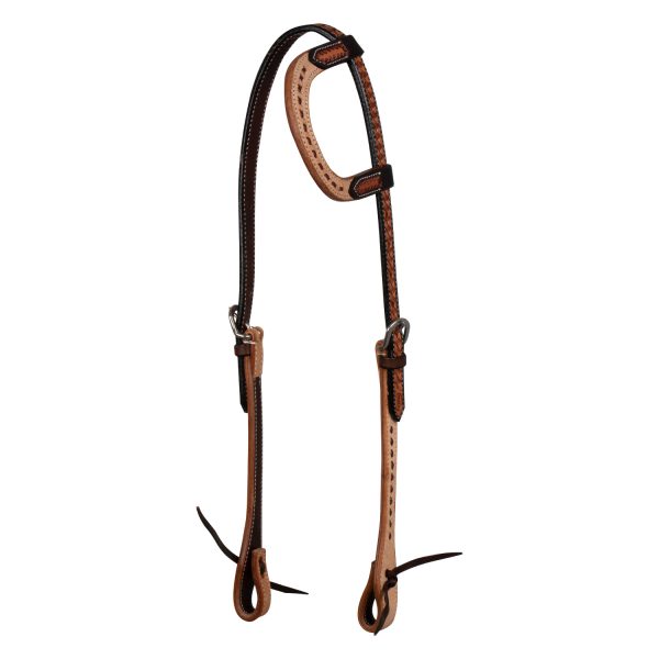 2 TONE ONE EAR WESTERN BRIDLE - immagine 2