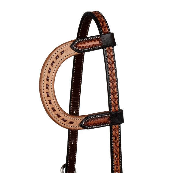 2 TONE ONE EAR WESTERN BRIDLE - immagine 3