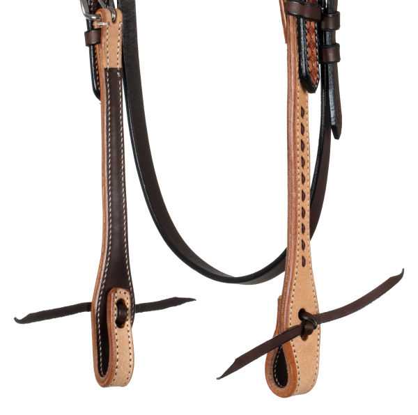 2 TONE STRAIGHT BROW WESTERN BRIDLE - immagine 5