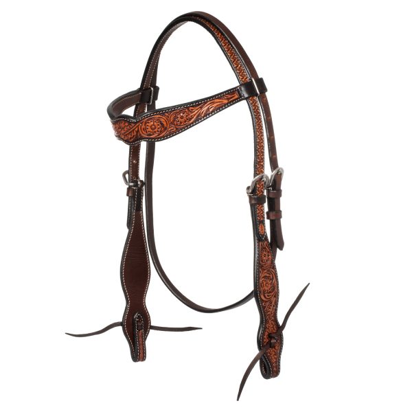 FLORAL BROW WESTERN BRIDLE