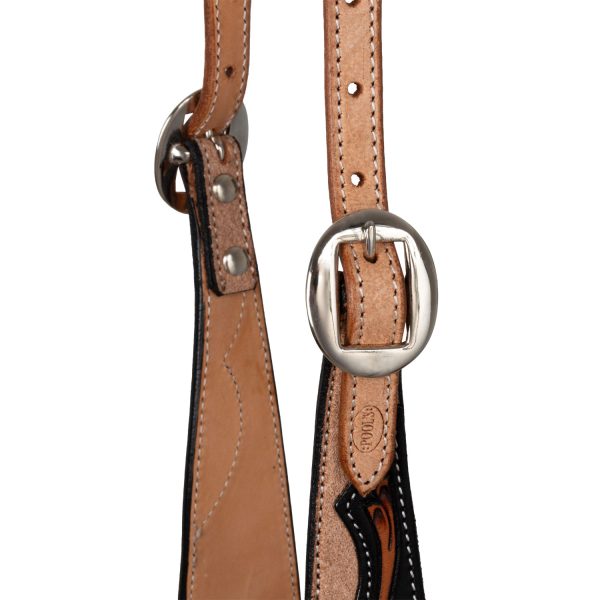 DARK FLORAL ONE EAR WESTERN BRIDLE - immagine 4