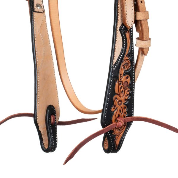 DARK FLORAL BROW WESTERN BRIDLE - immagine 5