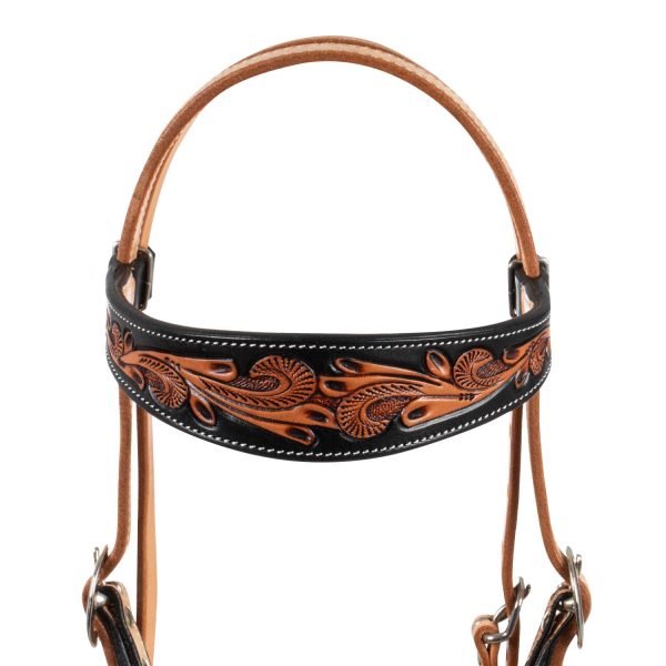 DARK FLORAL BROW WESTERN BRIDLE - immagine 6