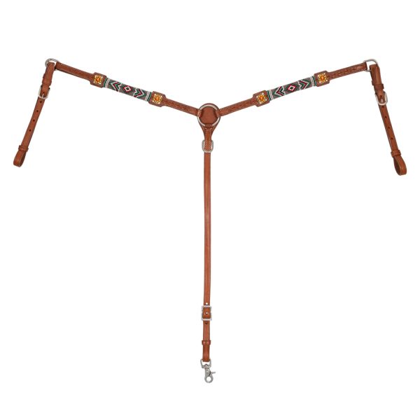 BREASTCOLLAR WITH NAVAJO BEADED DECORATIONS - immagine 2