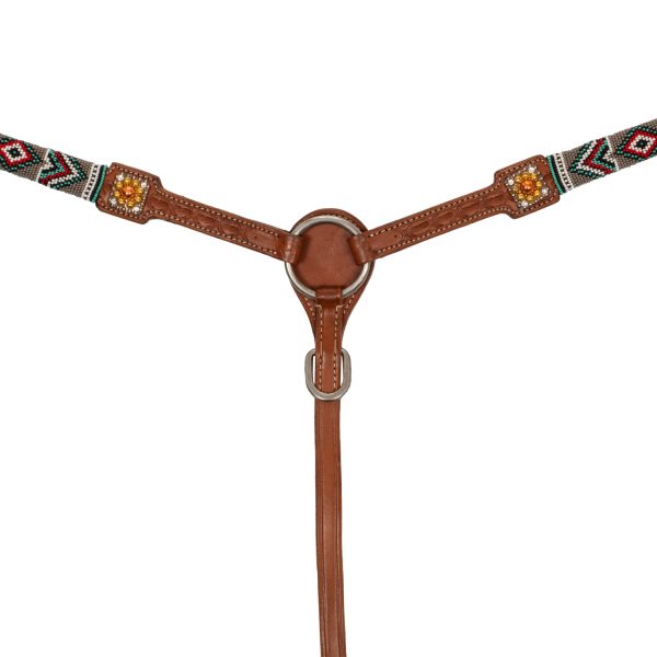 BREASTCOLLAR WITH NAVAJO BEADED DECORATIONS - immagine 3