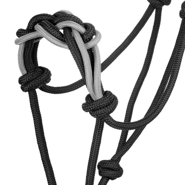 FANCY BRAIDED NOSE ROPE ROPE HALTER W/LEAD - immagine 4