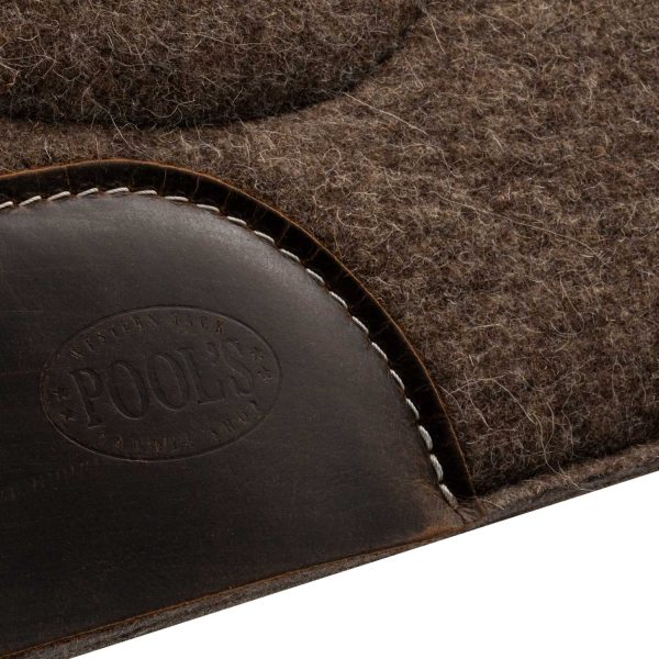 PURE WOOL FELT SADDLE PAD WITH GRAIN WEAR LEATHER REINFORCEMENTS 31X32 - immagine 7