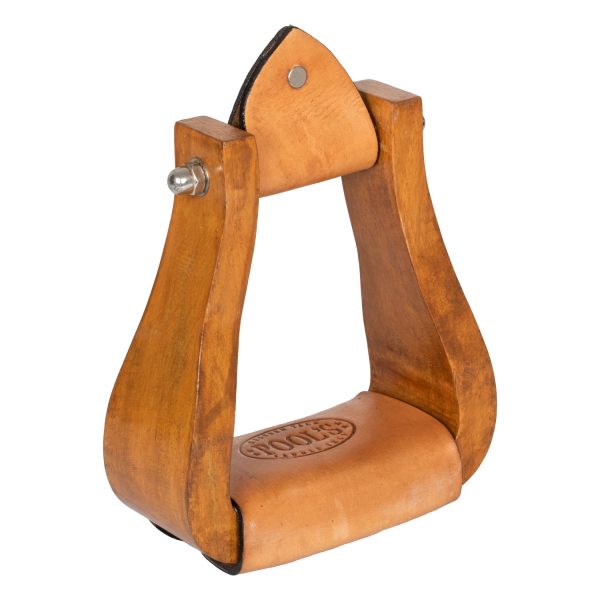 YS WIDE WOOD WESTERN STIRRUPS - immagine 3