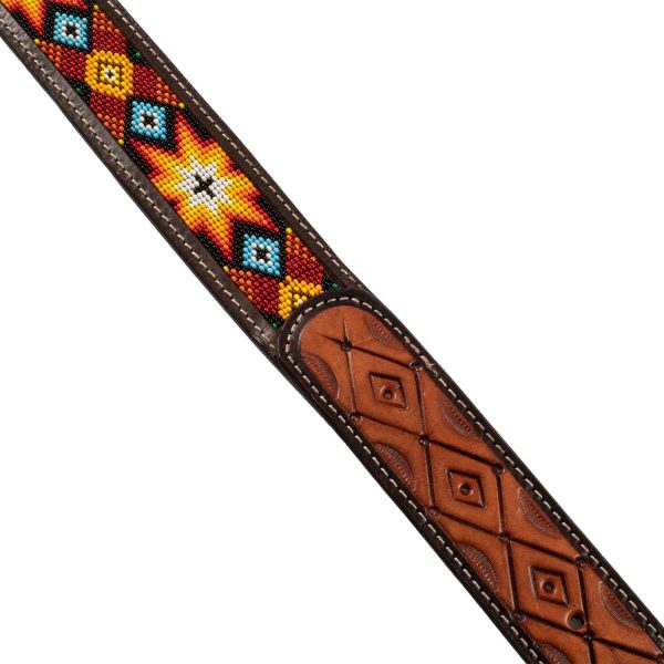 UNISEX WESTERN BEADED BELT AND BRASS BUCKLE - immagine 6