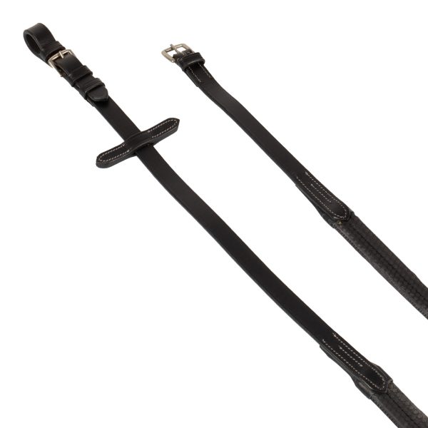 LEATHER AND RUBBER REINS SILVER FITTING (1.6CM) - immagine 2