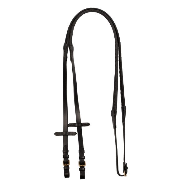 LEATHER AND RUBBER REINS BRASS FITTING (1.6CM) - immagine 7