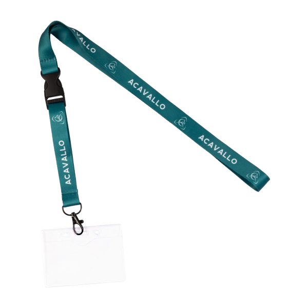 ACAVALLO LOGOED LANYARD BADGE HOLDER