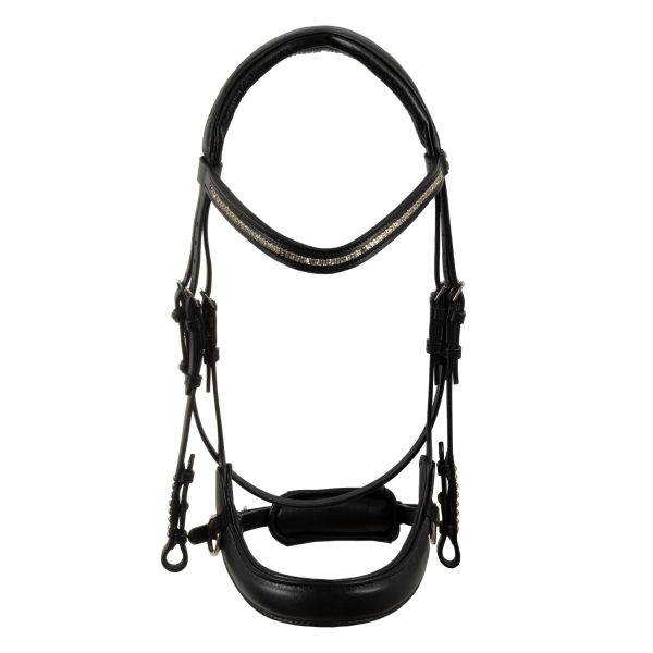 SUNSET BITLESS NOSEBAND SOFT ANATOMIC LEATHER BRIDLE - immagine 3