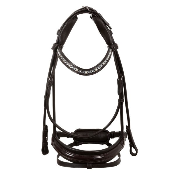 DEMOISELLE STRAIGHT NOSEBAND STLEX PEARL ANATOMIC LEATHER BRIDLE - immagine 11