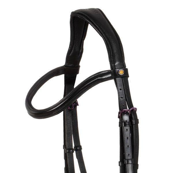 SOFT LEATHER BRIDLE VIOLET FITTING - immagine 3