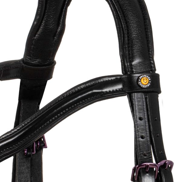 SOFT LEATHER BRIDLE VIOLET FITTING - immagine 4