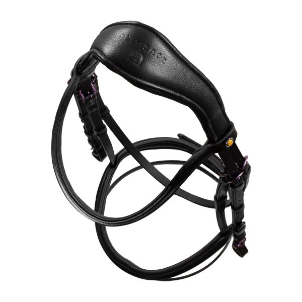 SOFT LEATHER BRIDLE VIOLET FITTING - immagine 5