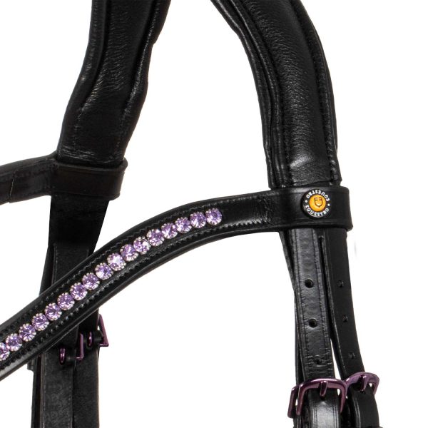 SOFT LEATHER BRIDLE VIOLET FITTING - immagine 6