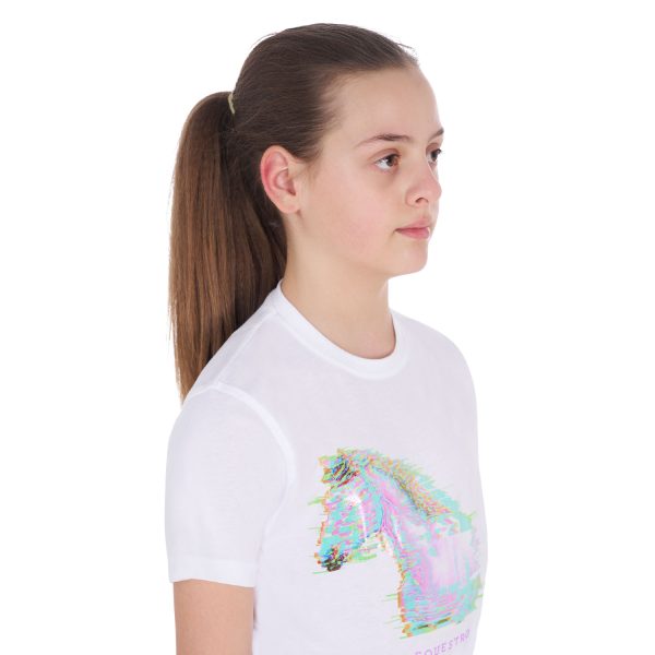 GIRLS' INTERFERENCE HORSE PRINT COTTON T-SHIRT - immagine 4