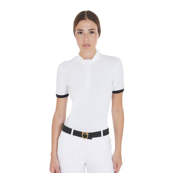 WOMEN'S COMPETITION POLO SHIRT SS ZIP