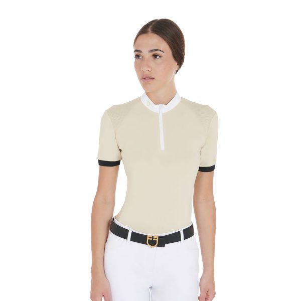 WOMEN'S COMPETITION POLO SHIRT SS ZIP - immagine 2