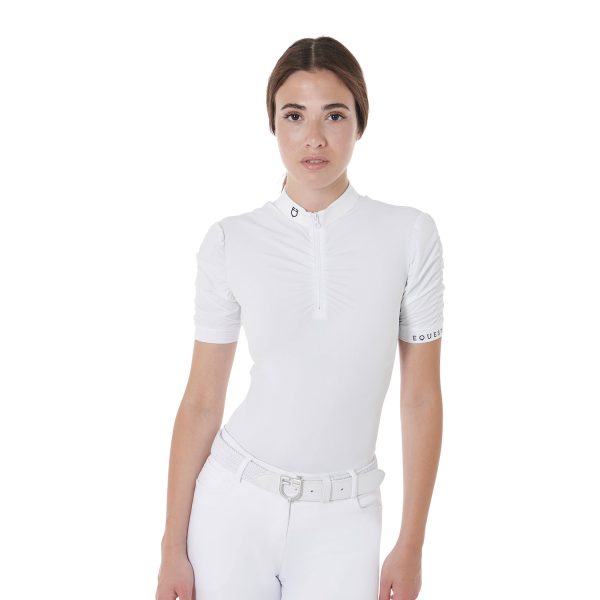 WOMEN'S CURLY SLEEVE COMPETITION POLO SHIRT