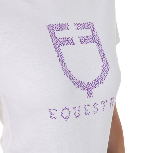 WOMEN'S FUCSIA DIAMOND LOGO COTTON T-SHIRT - immagine 4